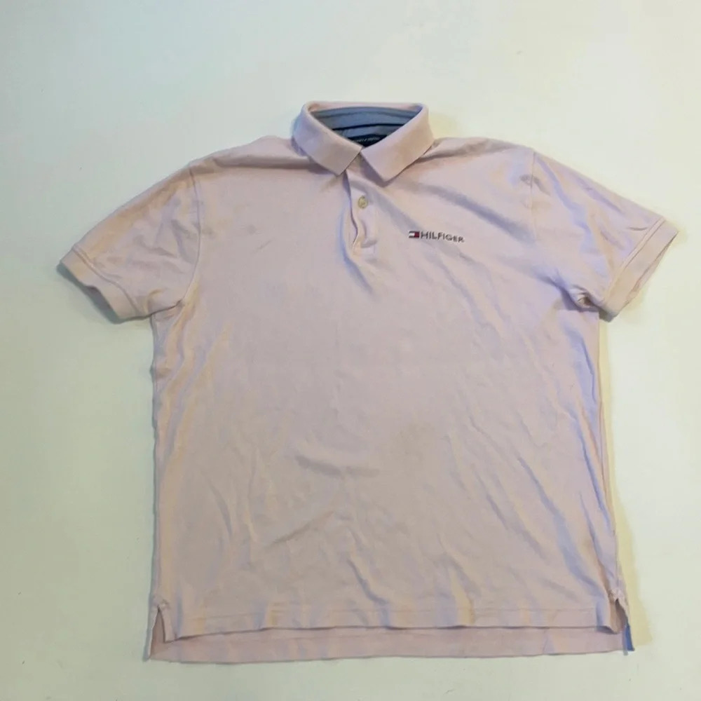 Tommy Hilfiger Men's M pastel pink pima cotton short sleeve polo shirt